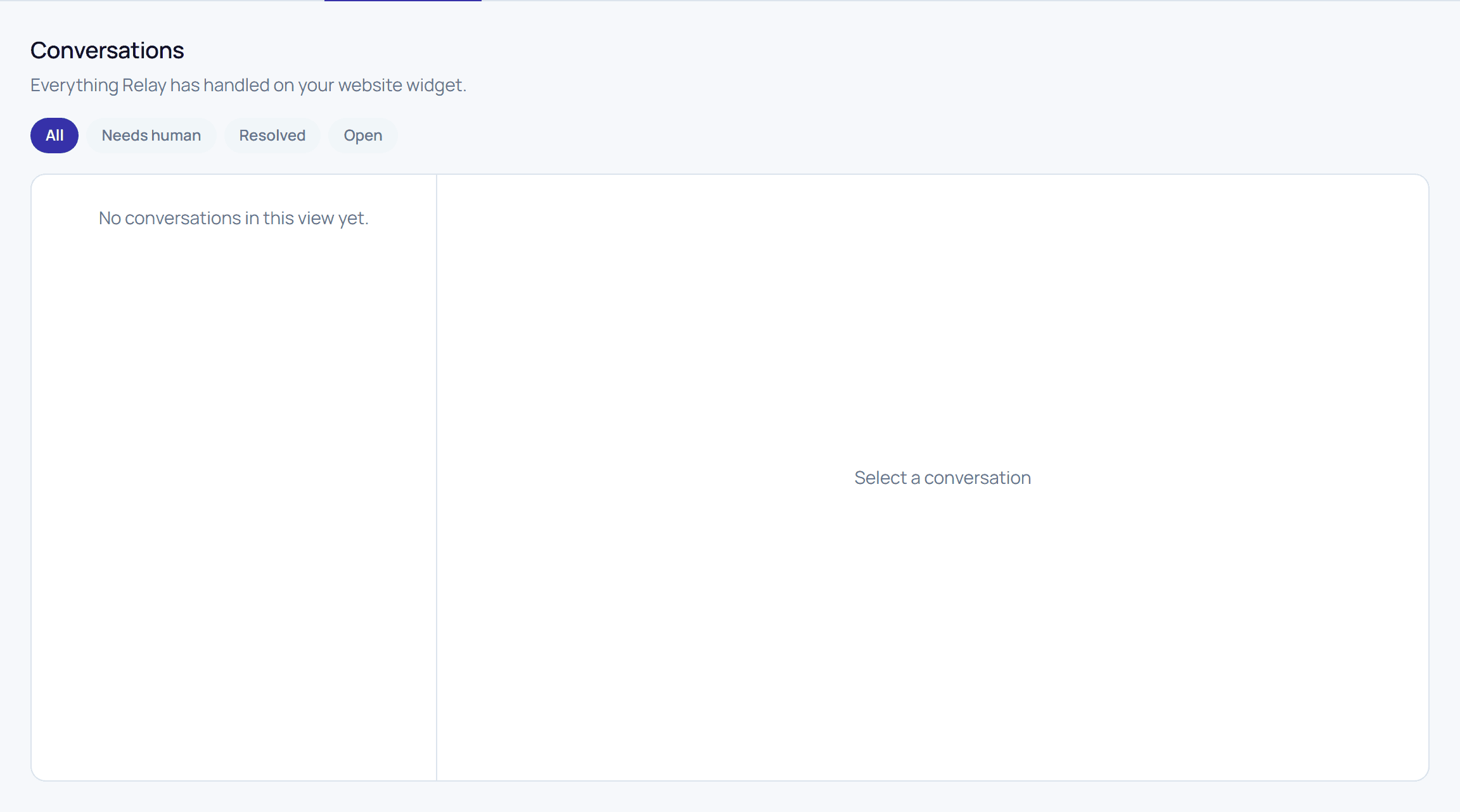 Relay support conversations