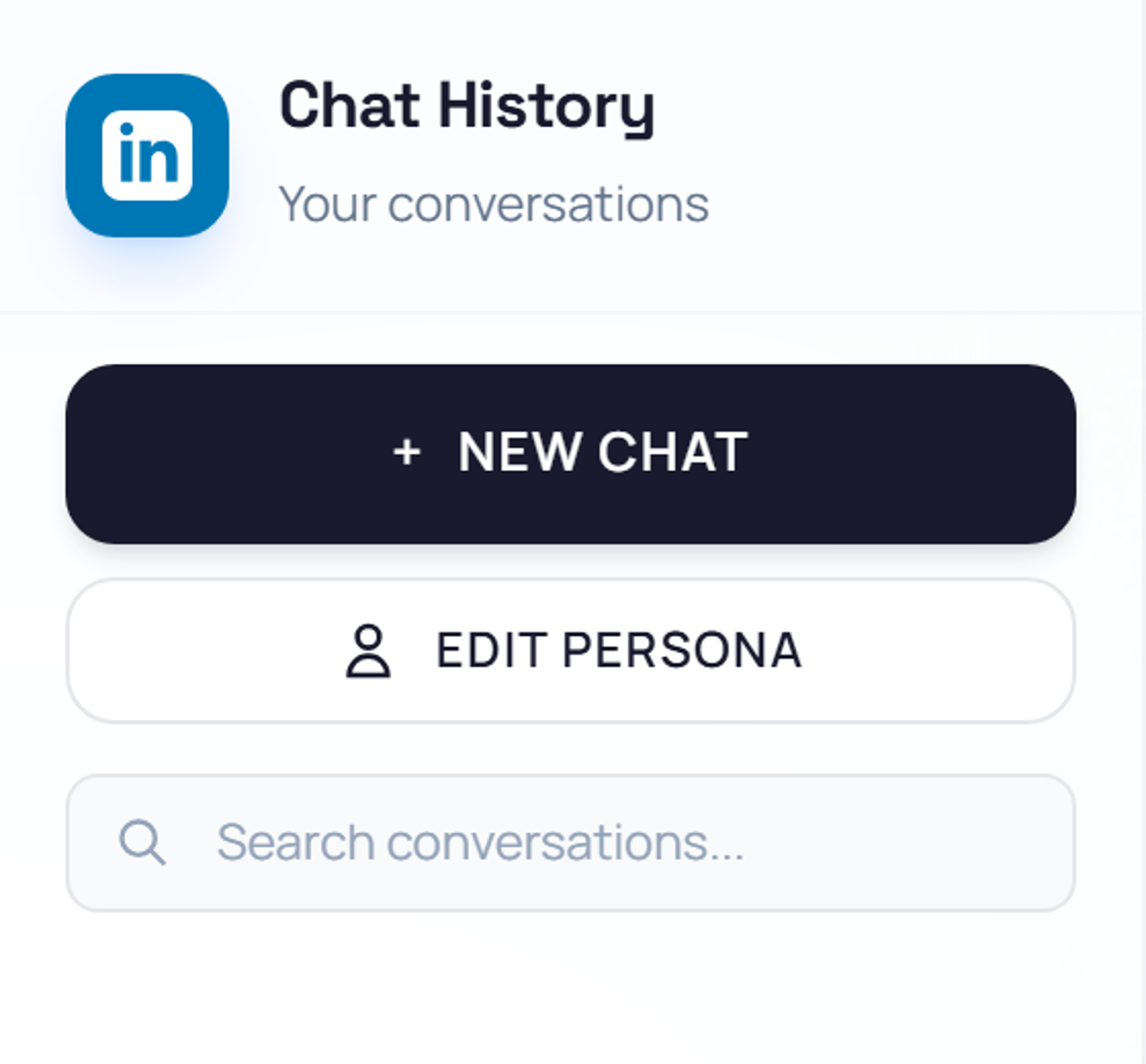 New Chat button in left sidebar